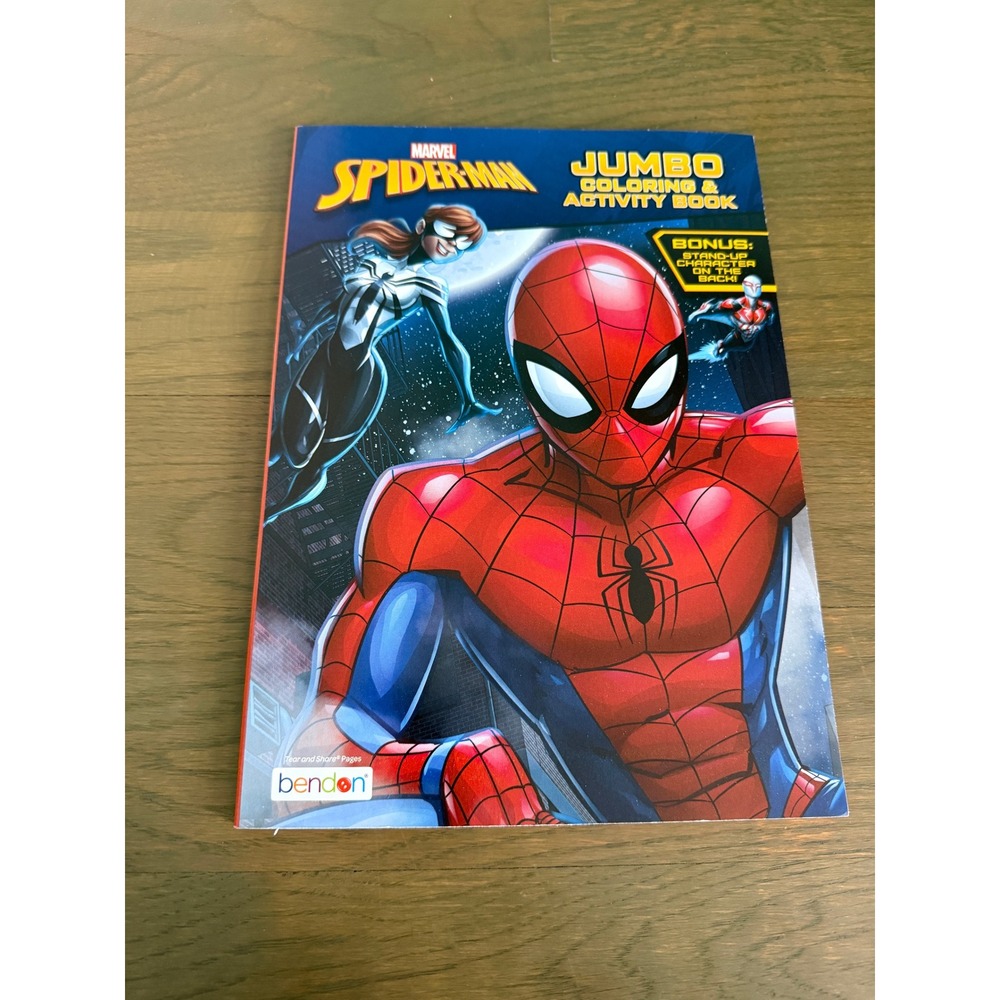 Marvel Spider-Man Jumbo Coloring and Activity Book Bendon 2022 Stand-Up Bonus